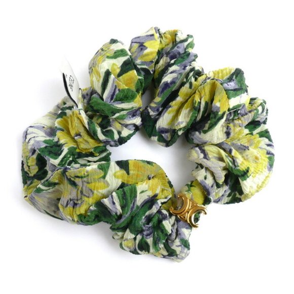 CELINE Silk Triomphe Hair Scrunchie 460AH2SIB for Women - Picture 1 of 6